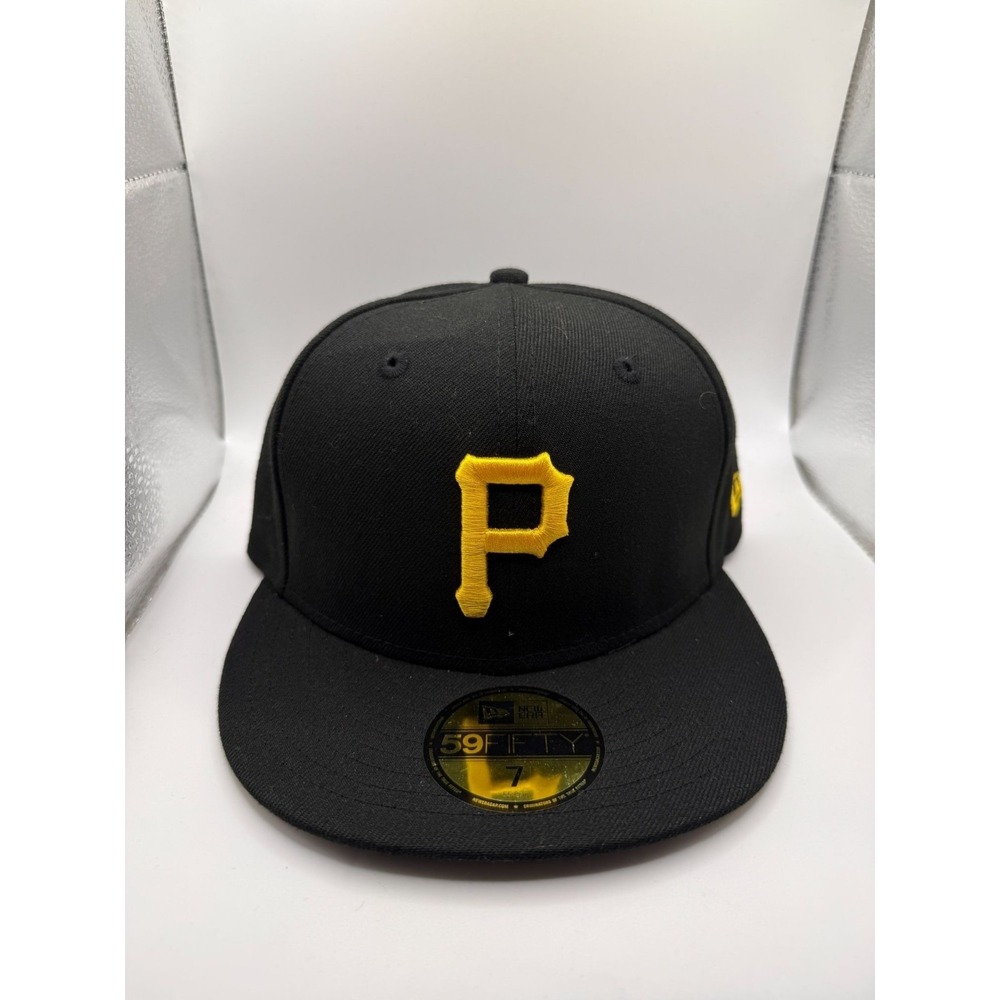 New Era 59FIFTY Pittsburgh Pirates Fitted‎ Hat Black/Yellow Size 7
